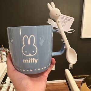 Magenta Blue Miffy Mug with Spoon